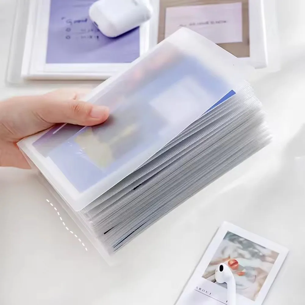 40pcs/book Waterproof Storage Booklet Large Capacity Collection Card Postcard Card Cover Protective Cover Photo Storage Book