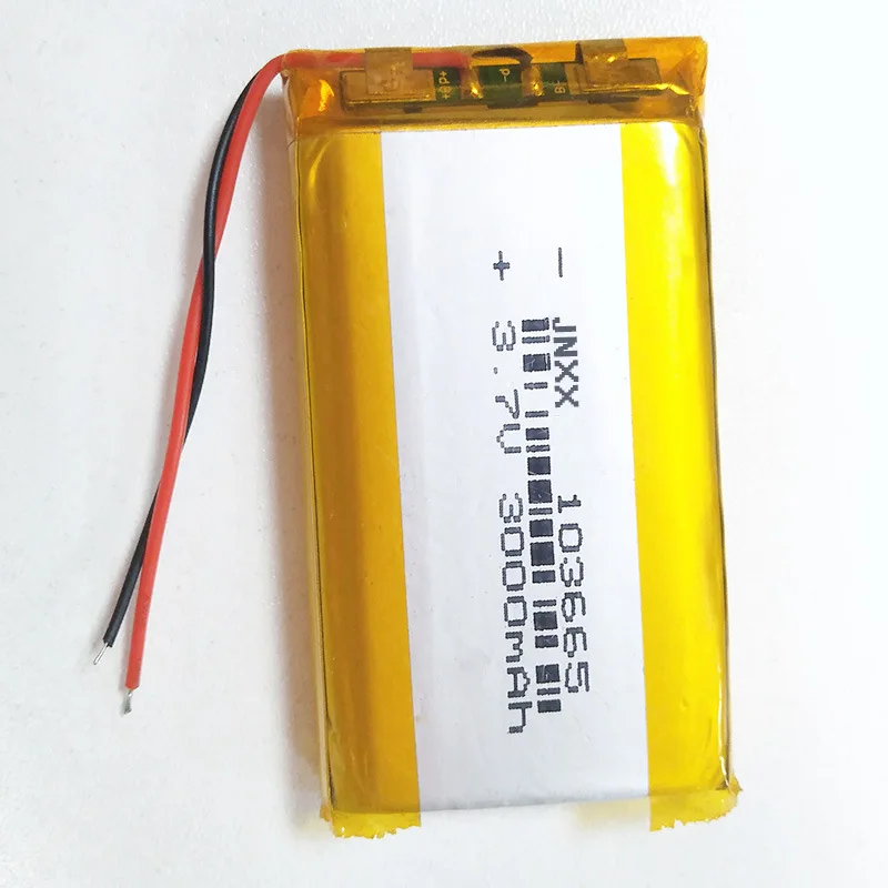 High Quality New 3.7V 3000mAh Polymer Lithium Battery 103665 for Beauty Equipment Small Appliances LED Lights Driving Recorder