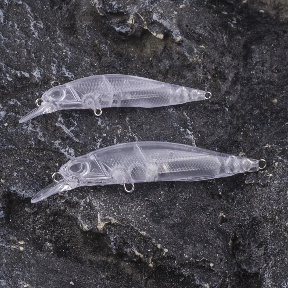 Dr.Holife 2 Sizes Unpainted Minnow Blanks Lure 7.5CM/9CM Float Minnow Body With Rattles Megnet Artificial Hard Bait For DIY Lure