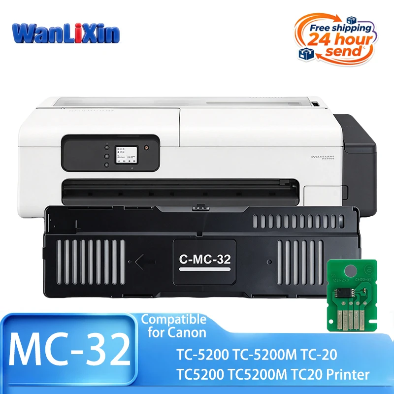 1/3/5pcs MC-32 MC32 MC 32Maintenance Box / Waste ink storage tankCompatible for Canon TC-5200 TC-5200M TC-20 TC5200 TC5200M TC20