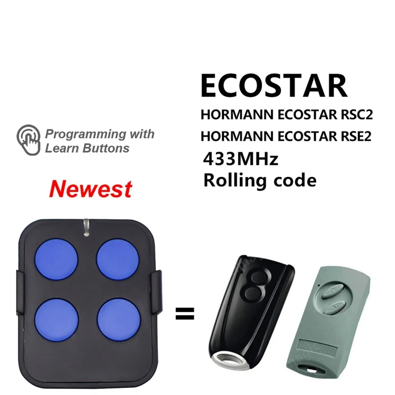 Telecomando apriporta per Garage telecomando 433.92Mhz per HORMANN ECOSTAR RSC2 RSE2