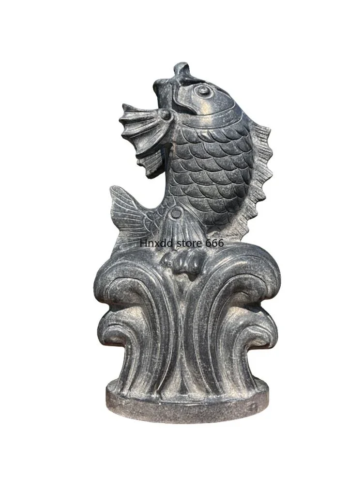 Garden outdoor fountain small fish marble flowing water landscape decoration ornament