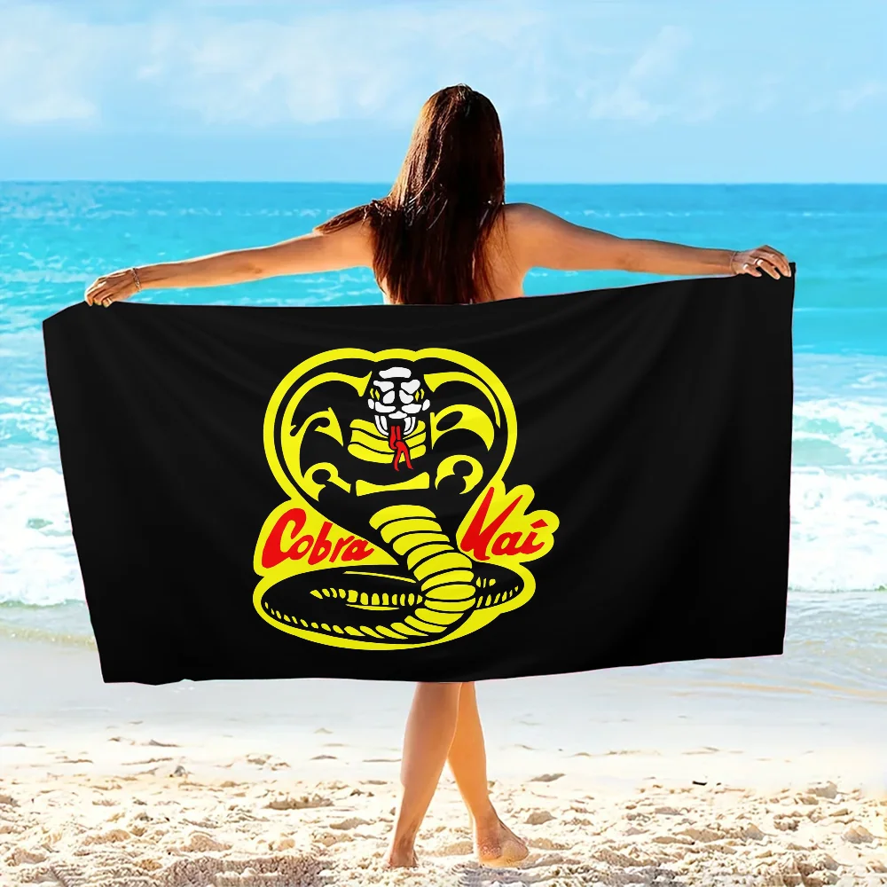 Cobra Kai Snake Towel Beach Towel Outdoor Water Sports Swimming Bath Towel Quick-drying