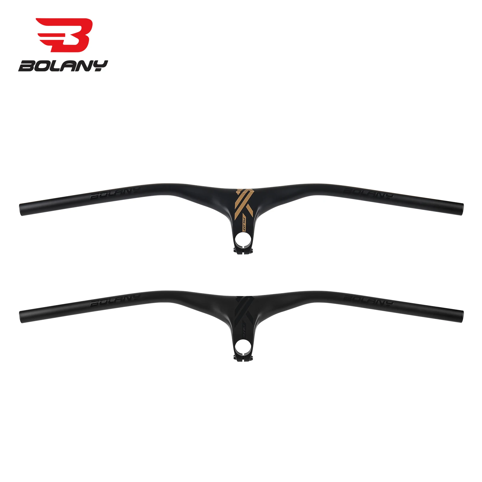 BOLANY MTB Bicycle Integrated Handlebar Stem 780MM Lightweighting Aluminum Alloy 17 Degree MTB Bikes Handlebars Bicycle Parts