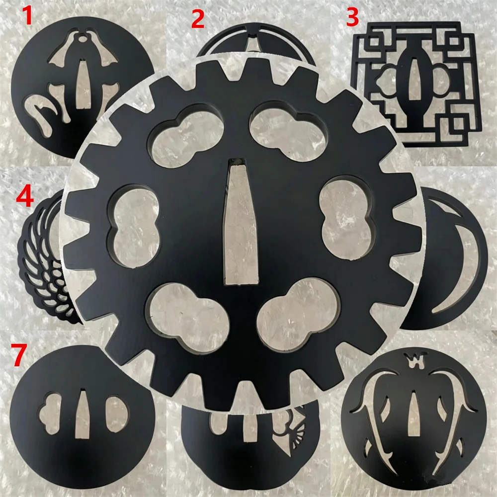 Different Black Steel Tsuba Hand Guard Fittings For Japanese Samurai Katana DIY Sword Maintenance