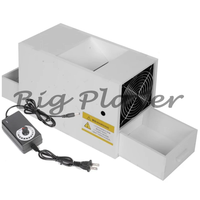 Electric Household Bird Feed Shell Blower - Adjustable Wind Speed Shelling Machine with 2 Drawers