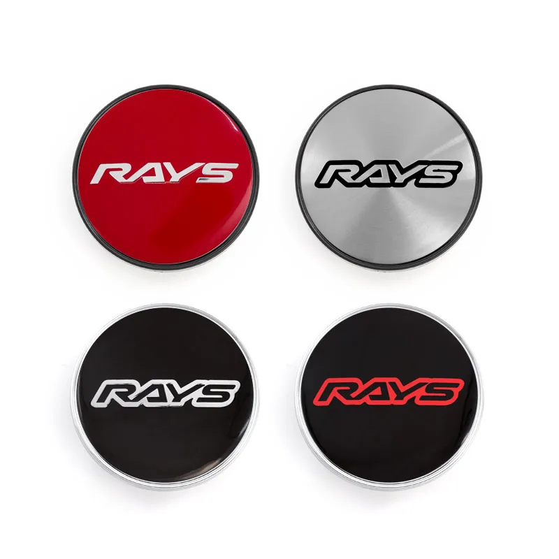 4PCS/lot  60MM RAYS Car Wheel Center Hub Caps Car Emblem Badge Logo Wheel Center Cap label car styling accessories