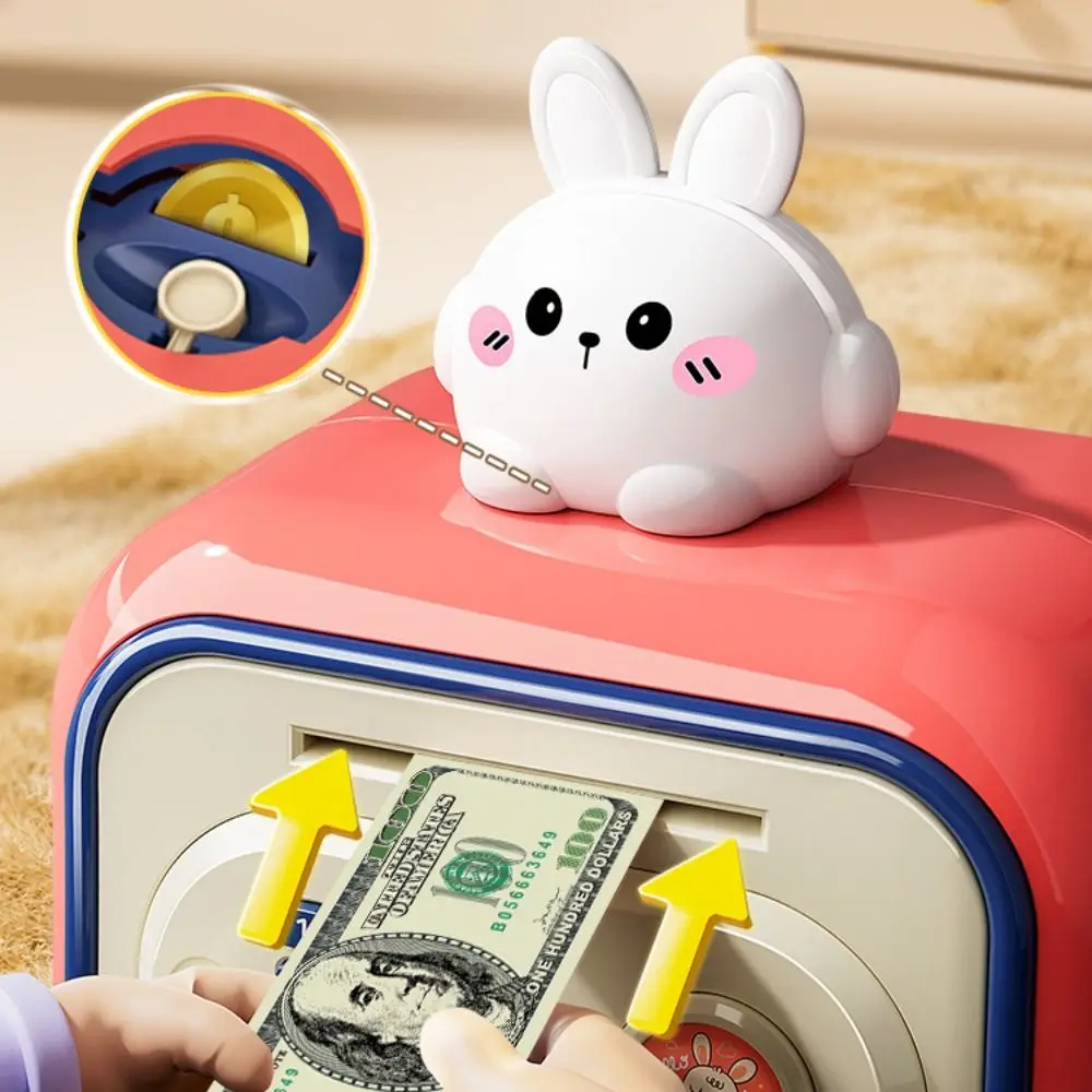 음악 기능이 있는 돈 저금통 ATM 선물 지문 비밀번호 저금통 플라스틱 대용량 동전 현금 저금통 어린이용