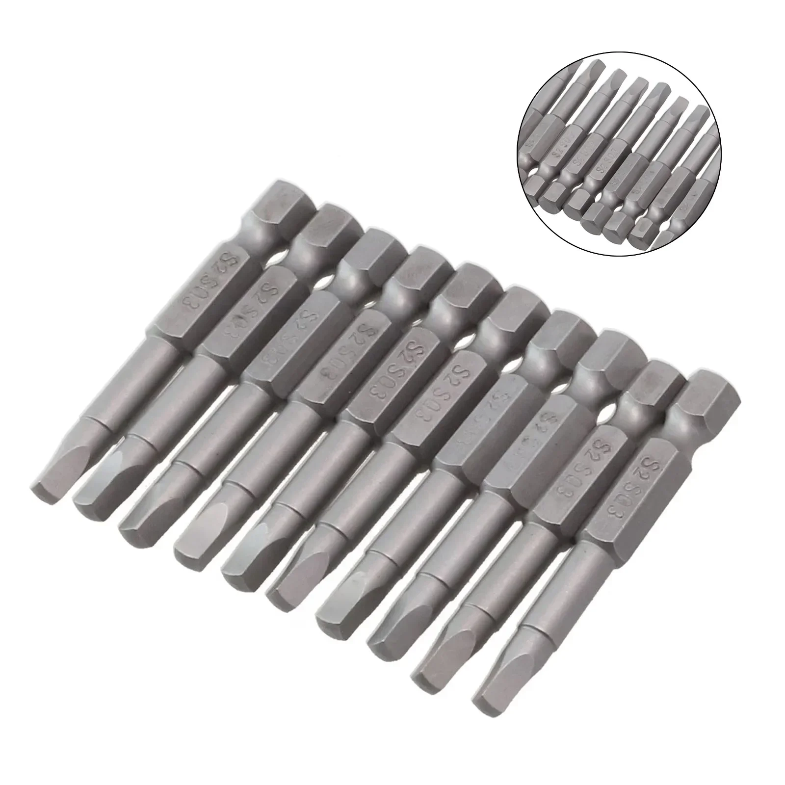 Square Head Screwdriver Bit Hand Tools SQ1 SQ2 SQ5 Screwdriver Strong Magnetic (1/4Inch) 6.35mm Alloy Steel Drill