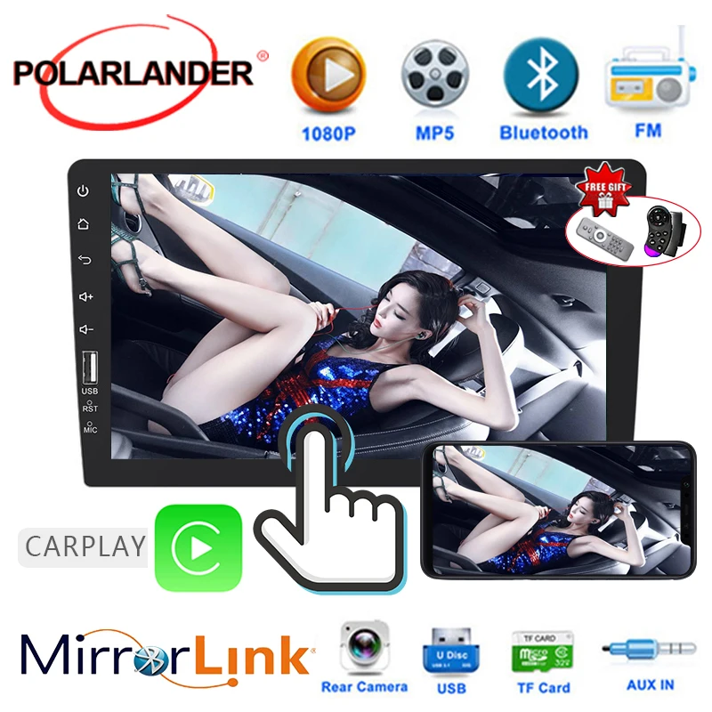 

Car Stereo Radio Mirror Link supports Android phone Car Multimedia Player MP5 player Bluetooth TFT screen 9 inch FM 1 Din