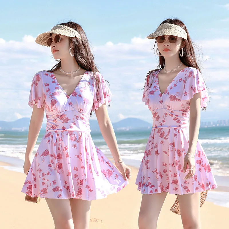 Bathing Suit Cover Ups for Women, Swimwear Dress, Bikini, Korean Version, Summer Sexy Printing Fashion, New, 2024