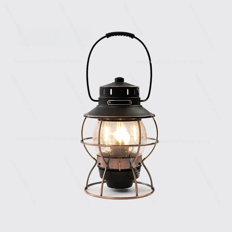 Outdoor camping lights vintage retro camping tent main light  emergency railway lantern