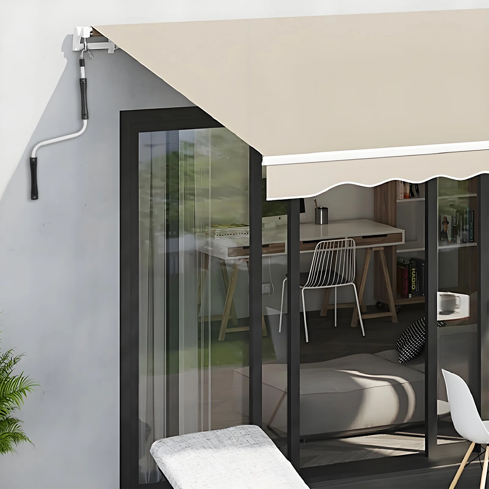 

Canopy Crank Handle Outdoor Awning Accessory Ergonomic Large Grip Manual Operation Retractable Awning Roller Shutter Control