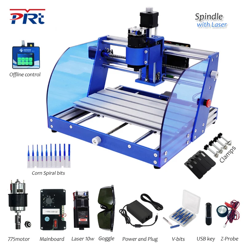 Imagem -05 - Pro 4040 Máquina de Gravura Gravador Router Escultura Fresagem Cnc Laser Mark Grbl Er11 para Madeira Pvc Pcb Couro Mdf Prtcnc3018