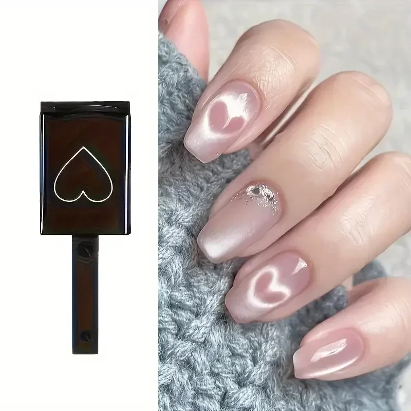 Nail Art Cat Eye Magnete 3D a forma di cuore Magnete Cat Eye Modello d'amore Magnete magico Adatto per strumenti magnetici per lucidatura gel fai-da-te