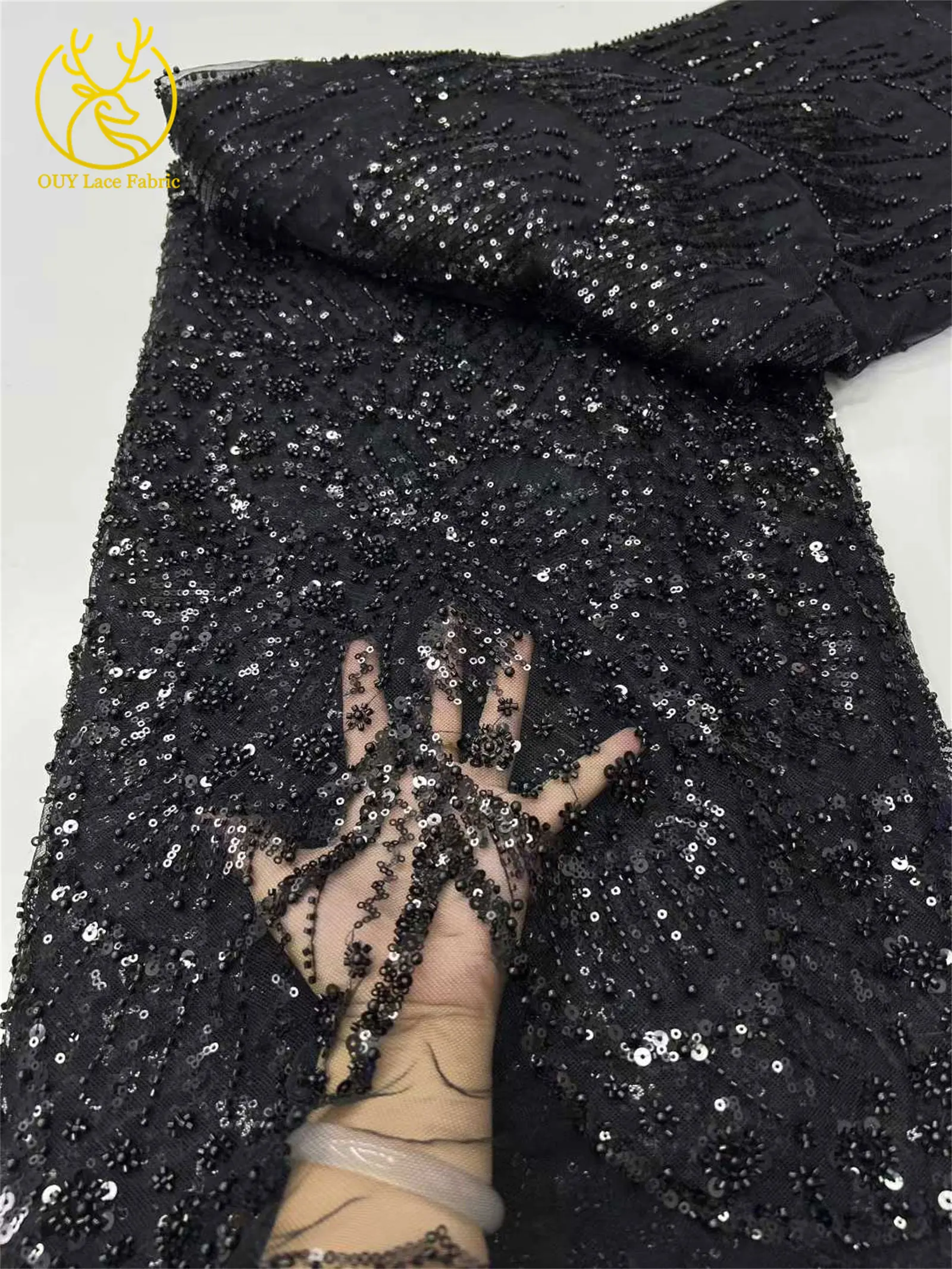 قماش دانتيل مطرز أفريقي 2025 جودة عالية فرنسي نيجيري العريس ترتر تول تطريز قماش دانتيل فساتين سهرة للحفلات