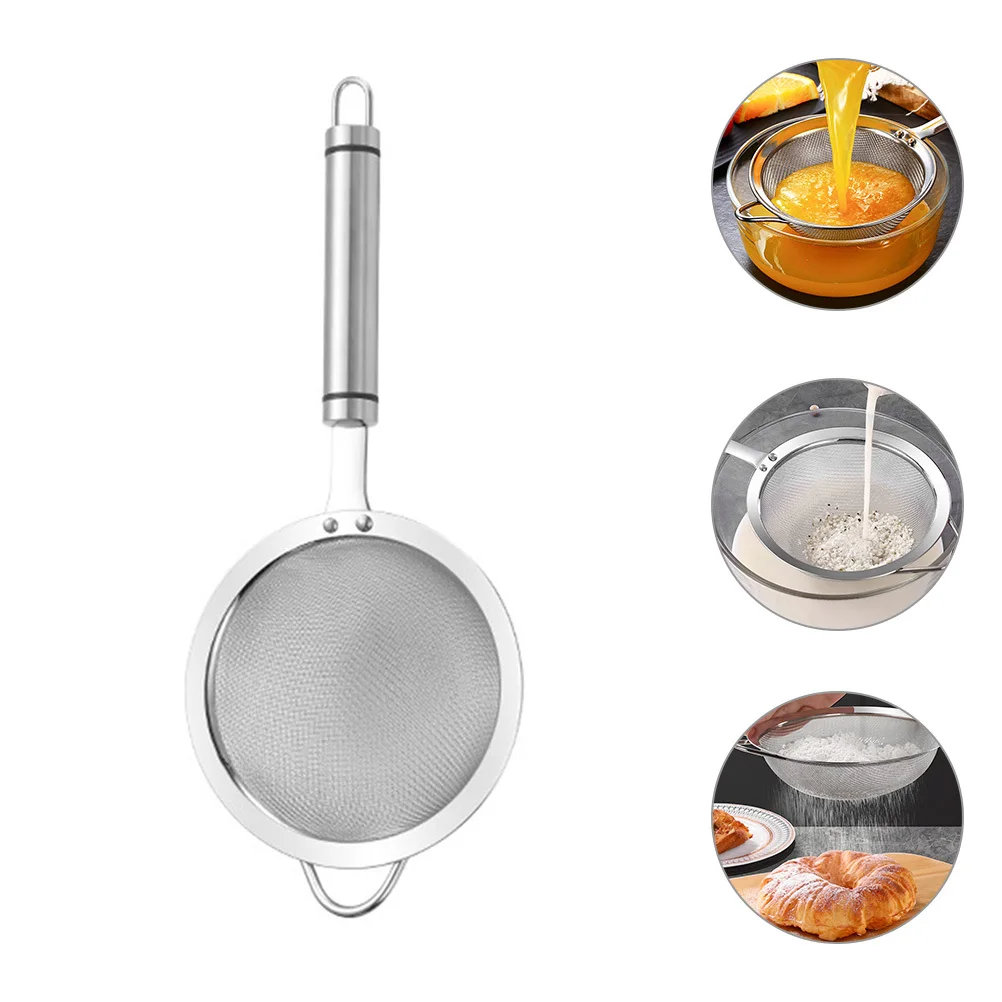 

Fine Mesh Strainer Stainless Steel Food Sieve for Baking Cooking Sifting Flour Soy Milk Filtering Oil Kitchen Gadget Ergonomic
