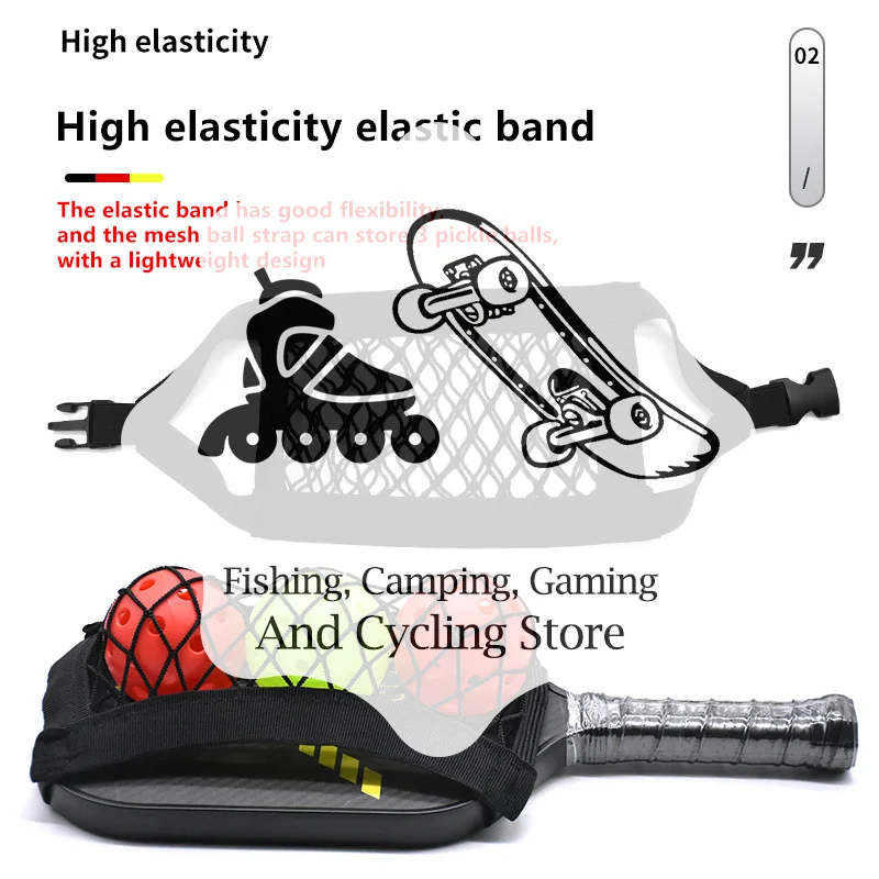 

Легкая сумка для переноски снаряжения для пиклбола с регулируемыми ремнями, отделением на 3 мяча, прочной сеткой