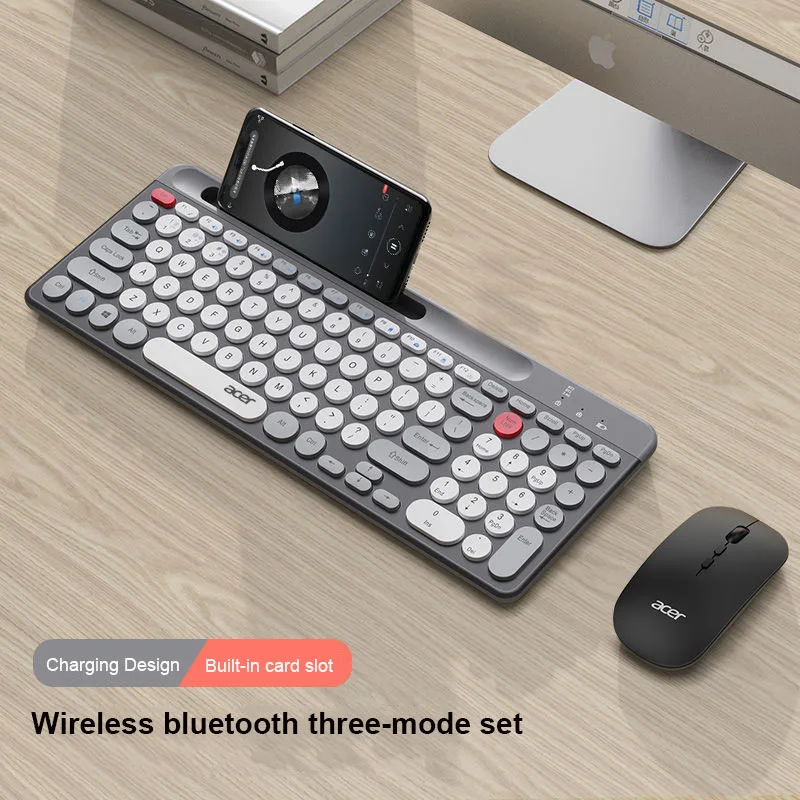 

Bluetooth Wireless keyboard and Mouse Three-mode Fullsize Mini Keyboard Set New 2.4G for Laptop PC TV iPad Macbook Android Table