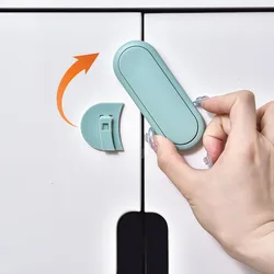 1pcs Child Safety Lock Baby Protection Anti-pinch Hand Cabinet Door Locks Multifunctional Punch-free Drawer Refrigerator Lock