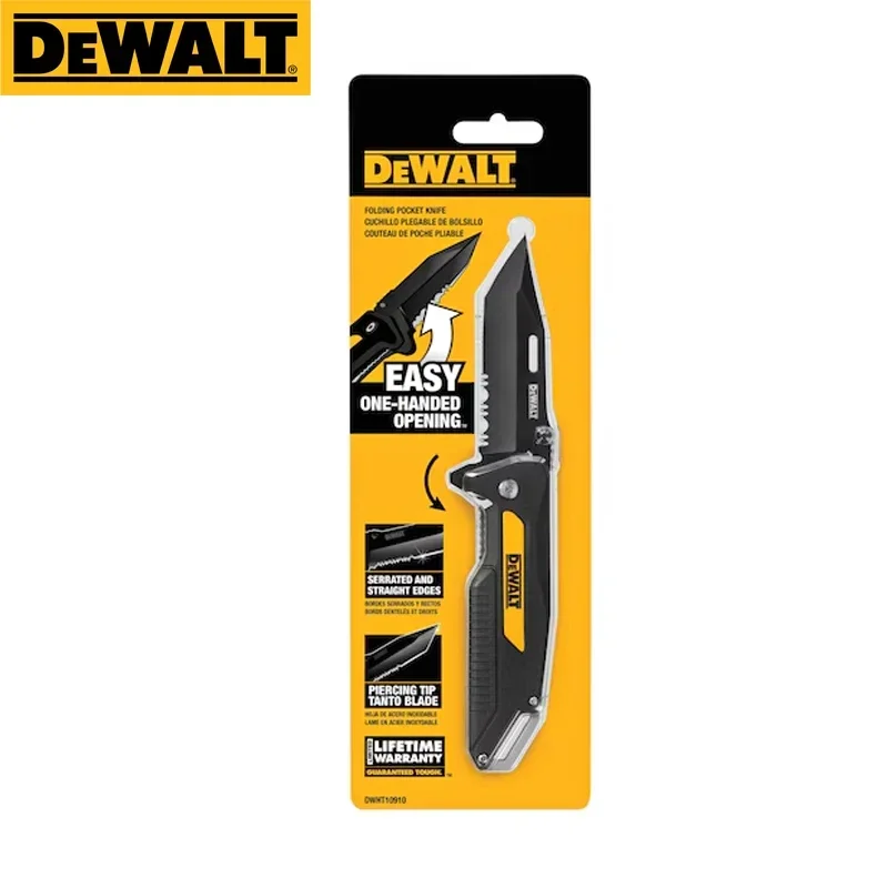 Dewalt Pocket Knife With Ball-Bearing Assist Utility Knife Folding Knife Pipe Wood Cutter Tools DWHT10910