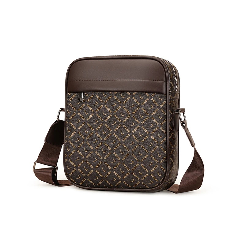 اتجاهات الموضة الرجال حقيبة يد حقيبة كتف عالية الجودة بولي Leather جلد الرجال حقائب كروسبودي الحديثة نمط رسول حقيبة كتف للرجال #1