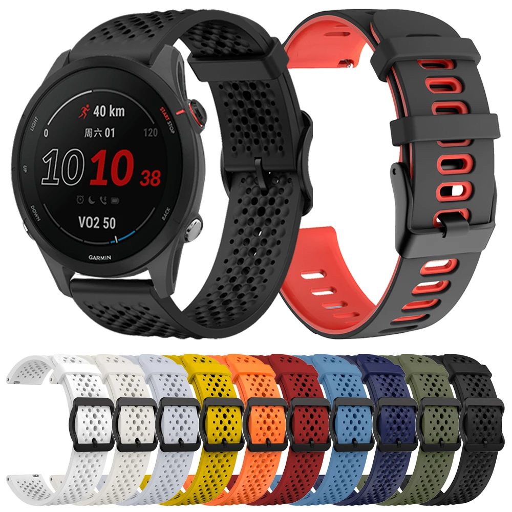 Silicone Strap For Garmin Forerunner 265 255 Music Band Vivoactive 4/Venu 2/Venu 3/Active Bracelet Belt 22mm Straps Accessorie