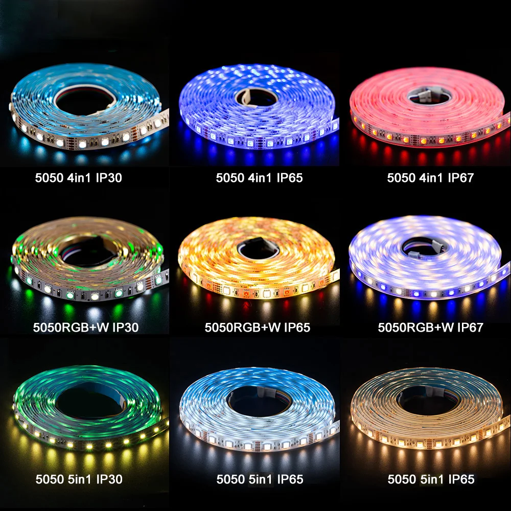 5M 5050 Rgbw Led Strip Verlichting Gemengde Kleur Rgbww Led Strips Verlichting Rgbwww Led Strip Rgbw 5pin 4 In 1 60Leds/M 12V Waterdicht