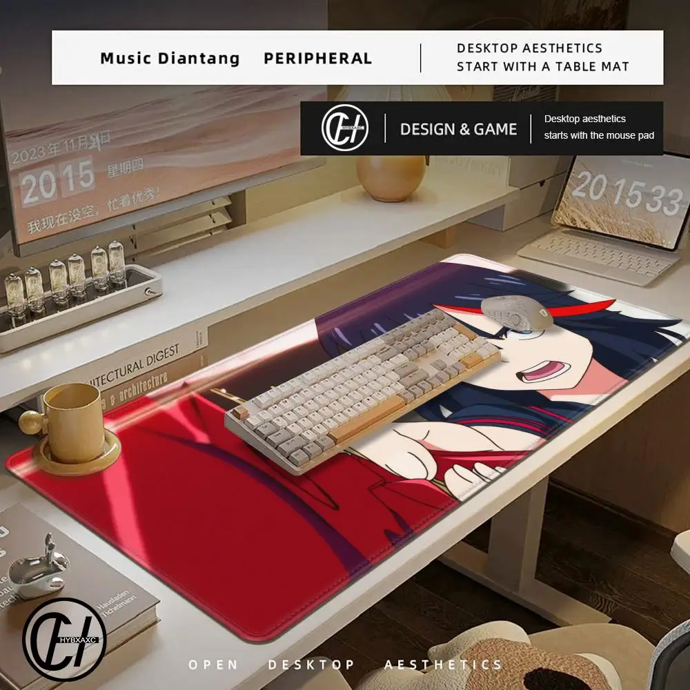 Alas Mouse Meja Anime Kill La Kill Alas Meja HD Matoi Ryuuko Lucu Alas Keyboard Gaming Diperpanjang Alas Mouse Gamer XXL 90X40 Alas Meja