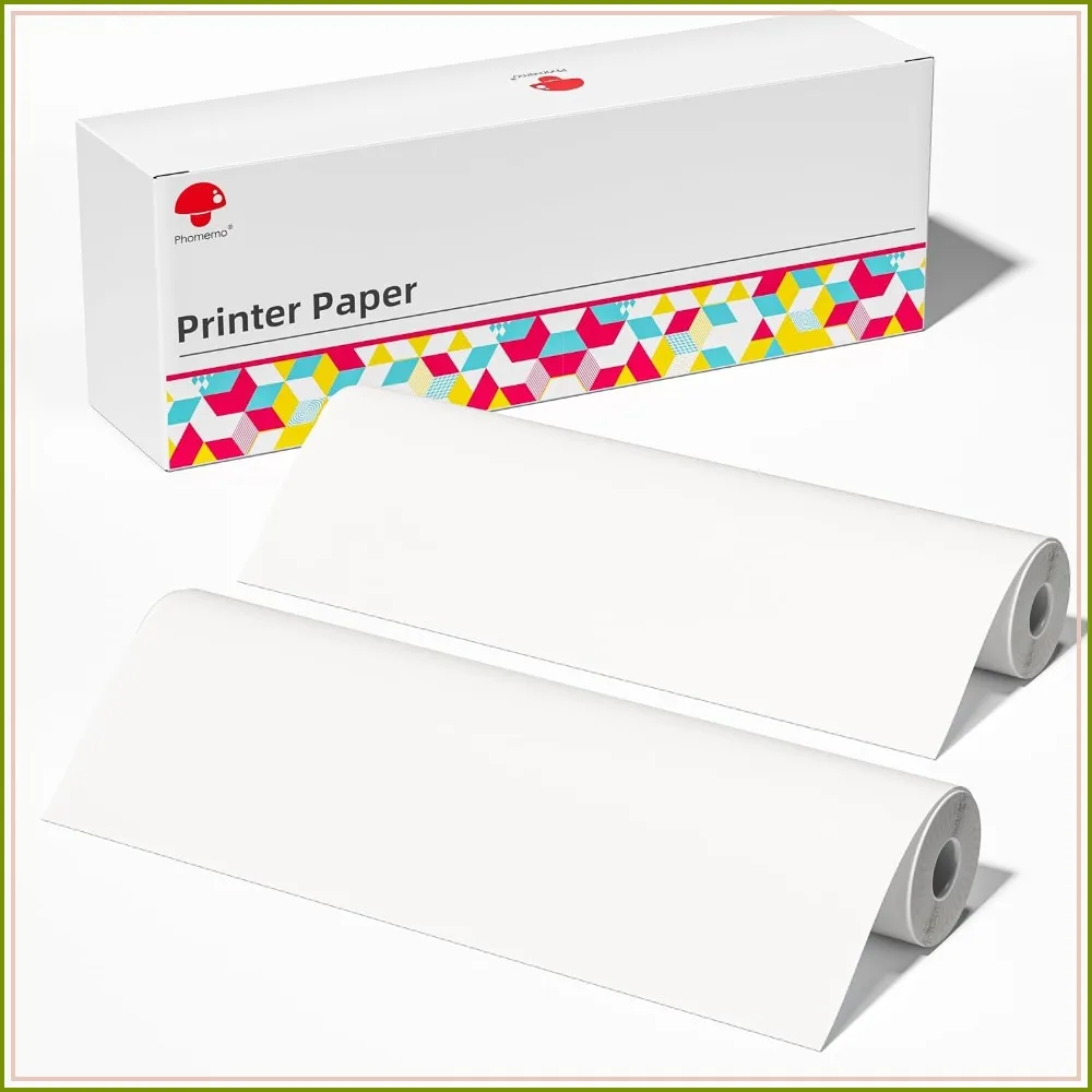 2 Rolls 8.5x11in Thermal Paper for Portable Printers, BPA-Free, Long-Lasting Prints