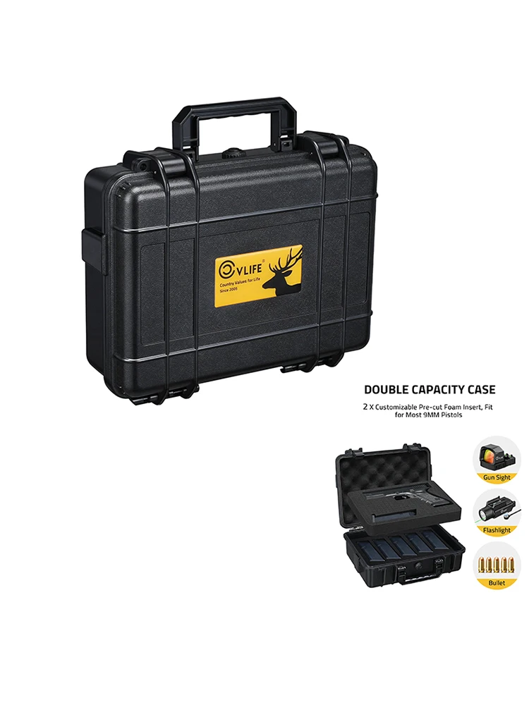 CVLIFE Case Cases Hard Shell Box with  Foam Insert Waterproof & Shock Proof for Outdoor
