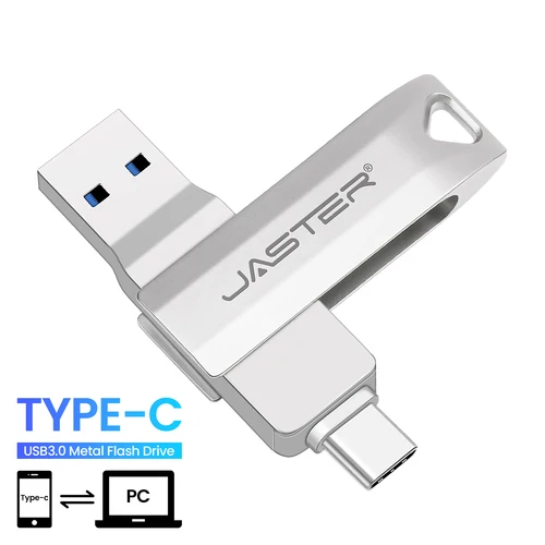 Imagen 2 del producto Unidad flash USB 3,0 tipo C 2 en 1, 16GB, 32GB, 64GB, 128GB, 256GB, unidad de bolígrafo, memoria USB de capacidad real para teléfono y pc