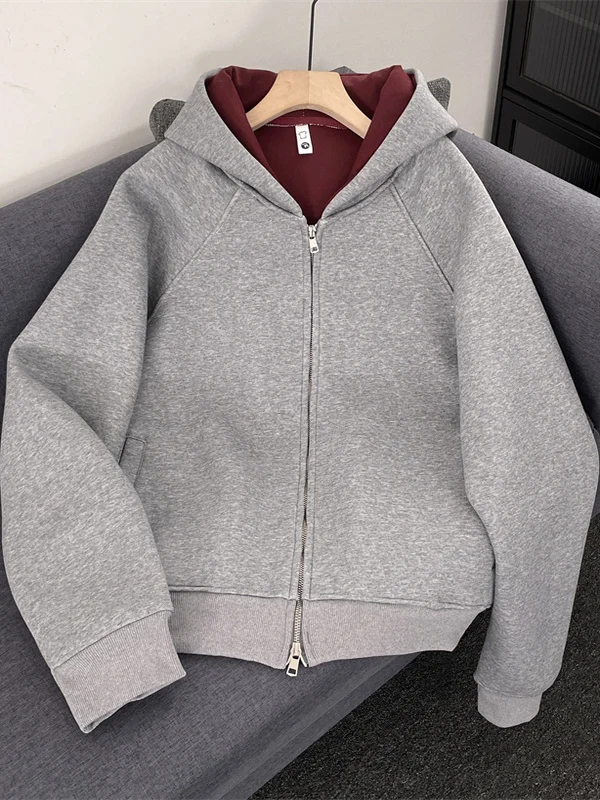 

Худи-свитшот Air Layered свободного кроя в американском повседневном стиле, осенняя утепленная верхняя одежда от модного бренда для пар