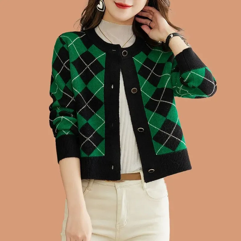 Women's Sweater 2023 Spring Autumn Temperament Knitting Cardigan Ladies Sweater Fashion Elegant Leisure Comfortable Lady Top
