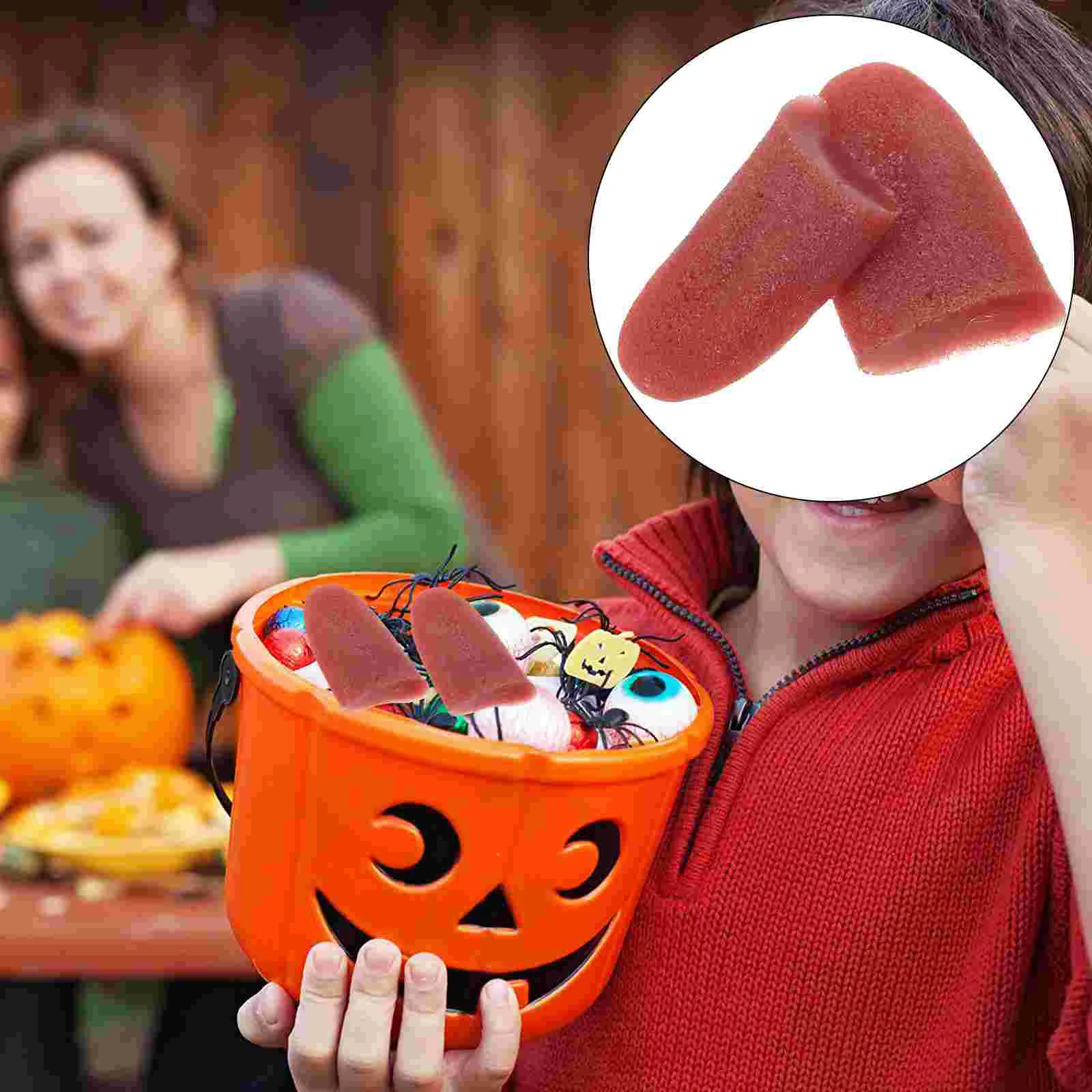 2 Pcs Tricky False Artificial Prop Halloween Props Tricks Fake Prank Toys Fool's Day Decor Set Child