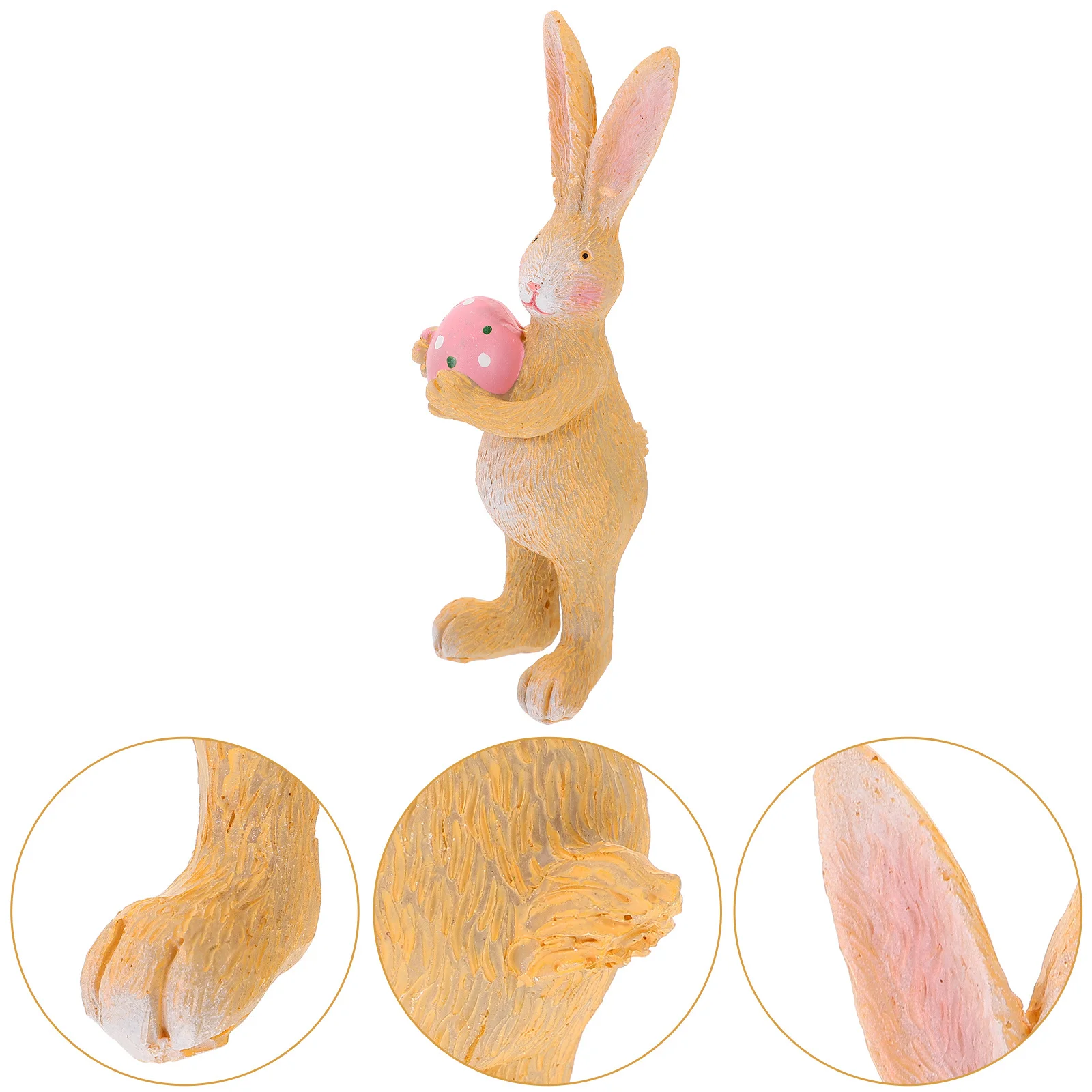 

Miniature Rabbit Statue Resin Easter Bunny Ornament for Desk Bedroom Living Room Shelf Holiday Home Decor Collection
