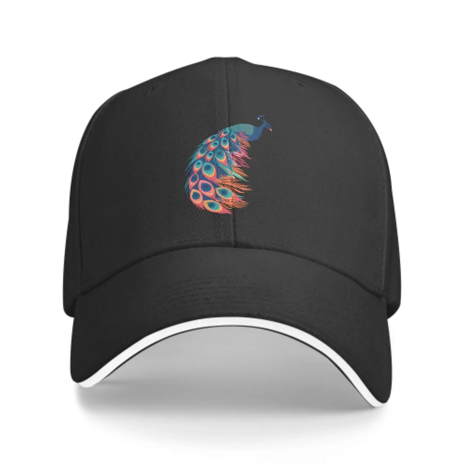 Colorful Peacock Baseball Caps Fashion Casquette for Men Women Adjustable Casual Trucker Hats for Sports Outdoor Activities