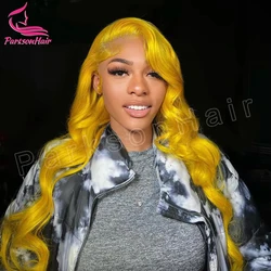 Wear Go Glueless Wig Yellow 13x6 HD Transparent Lace Front Straight Wigs For Women 613 Colored 13x4 Lace Front Human Hair Wigs