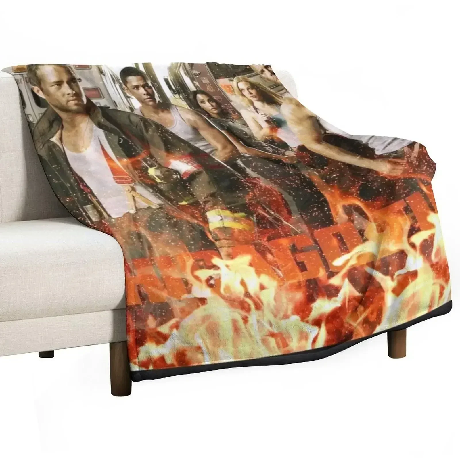 Chicago Fire Throw Blanket Weighted Shaggy Warm heavy to sleep Thins christmas gifts Blankets