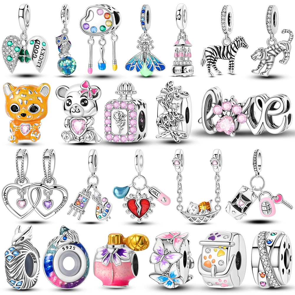 

925 Sterling Silver Newest Charms Unicorn Firefly Perfume Beads Fit Original Bracelet DIY Pendants For Woman Jewelry