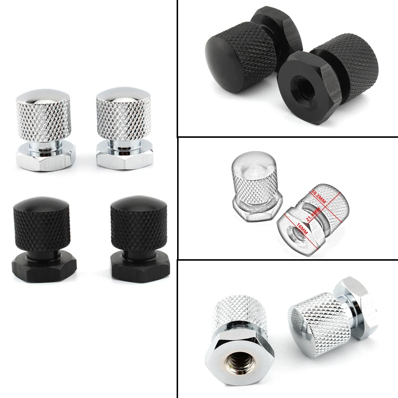 2Pcs For Harley Road King Fat Boy Electra Glide Motorcycle Rear Seat Screw Trim Parts Motocross Solo Seat Mounting Nuts Bolts