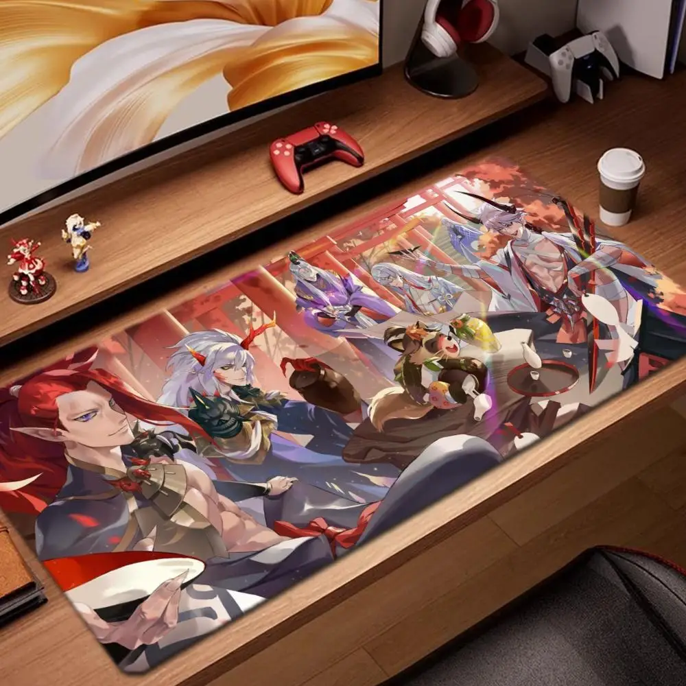 

Game Onmyoji Mouse Pad Game Accessories keyboard pad XXL large locking edge 900X400 mm table mat Gaming mousepad