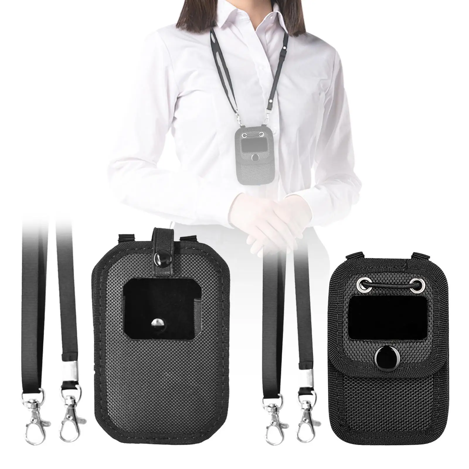 法執行機関用レコーダー収納ケース-プロテクター-アクセサリー-ポータブルオーガナイザー-180-°-回転クリップ付き軽量保護ポーチ