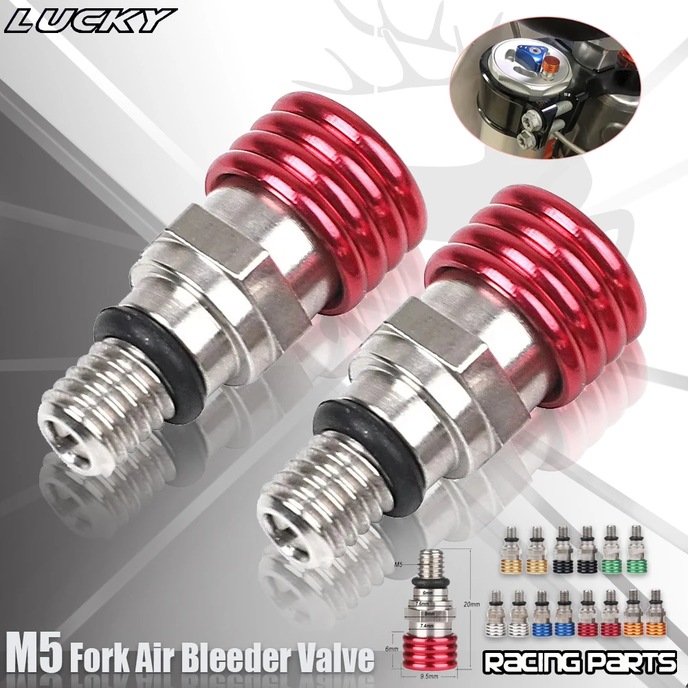 M5 Screw Front Fork Air Bleeder Relief Valve For Kawasaki Yamaha CR CRF YZ YZF WRF KX KXF RMZ 80 125 250 450 MX Motocross Enduro