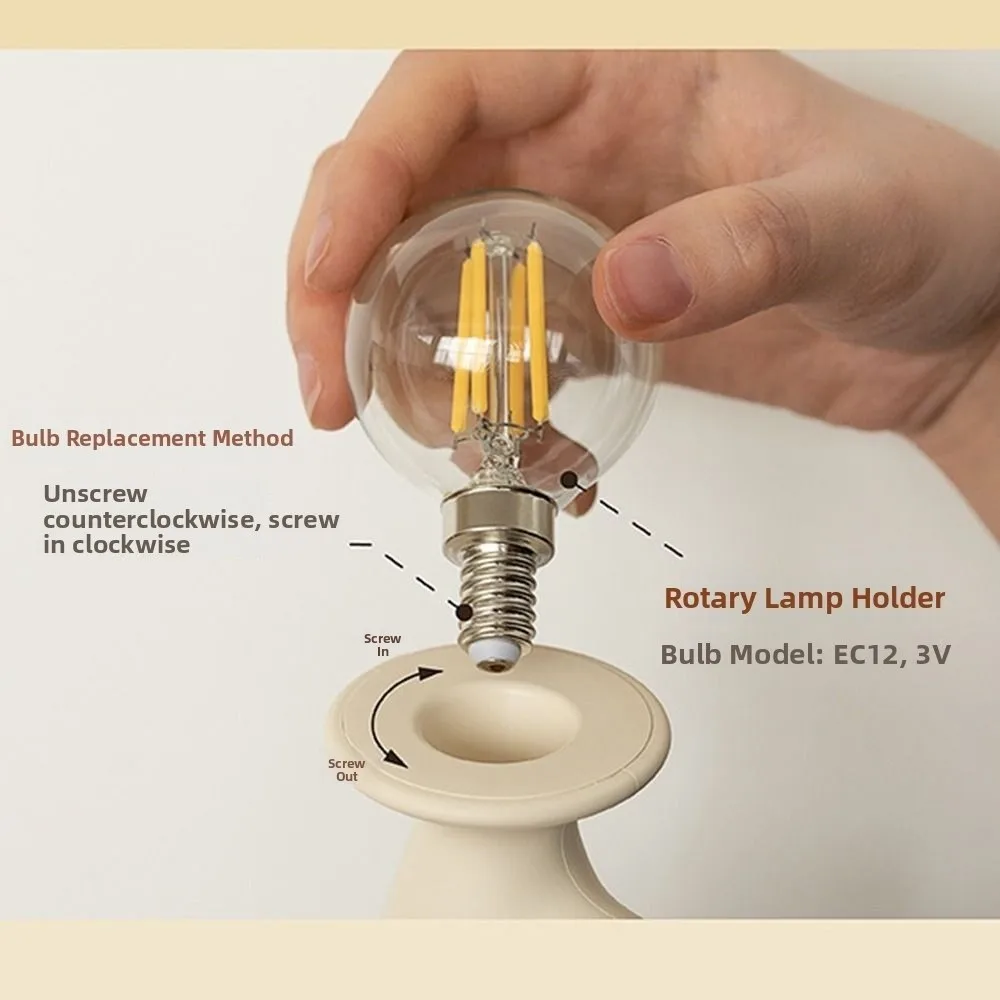 Lampada da atmosfera a LED romantica a forma di candela dimmerabile con controllo tattile Lampada da tavolo retrò a luce soffusa a risparmio energetico Bancone bar