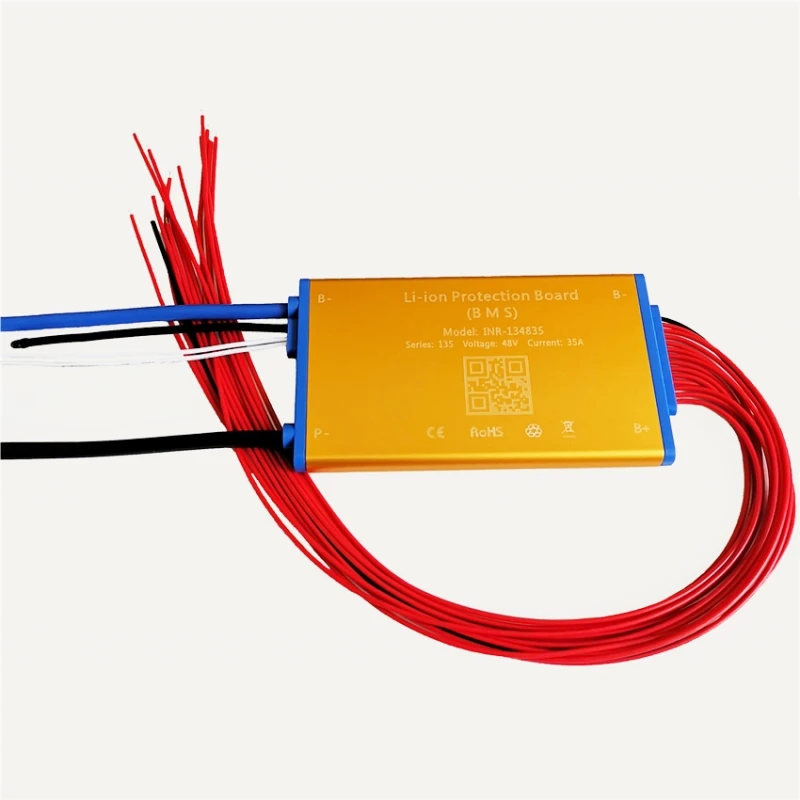 13S 48V 15A 25A 35A Li-ion Battery BMS PCM PCB with Balance Temperature Protection & on/off Switch Lithium Battery Accessories