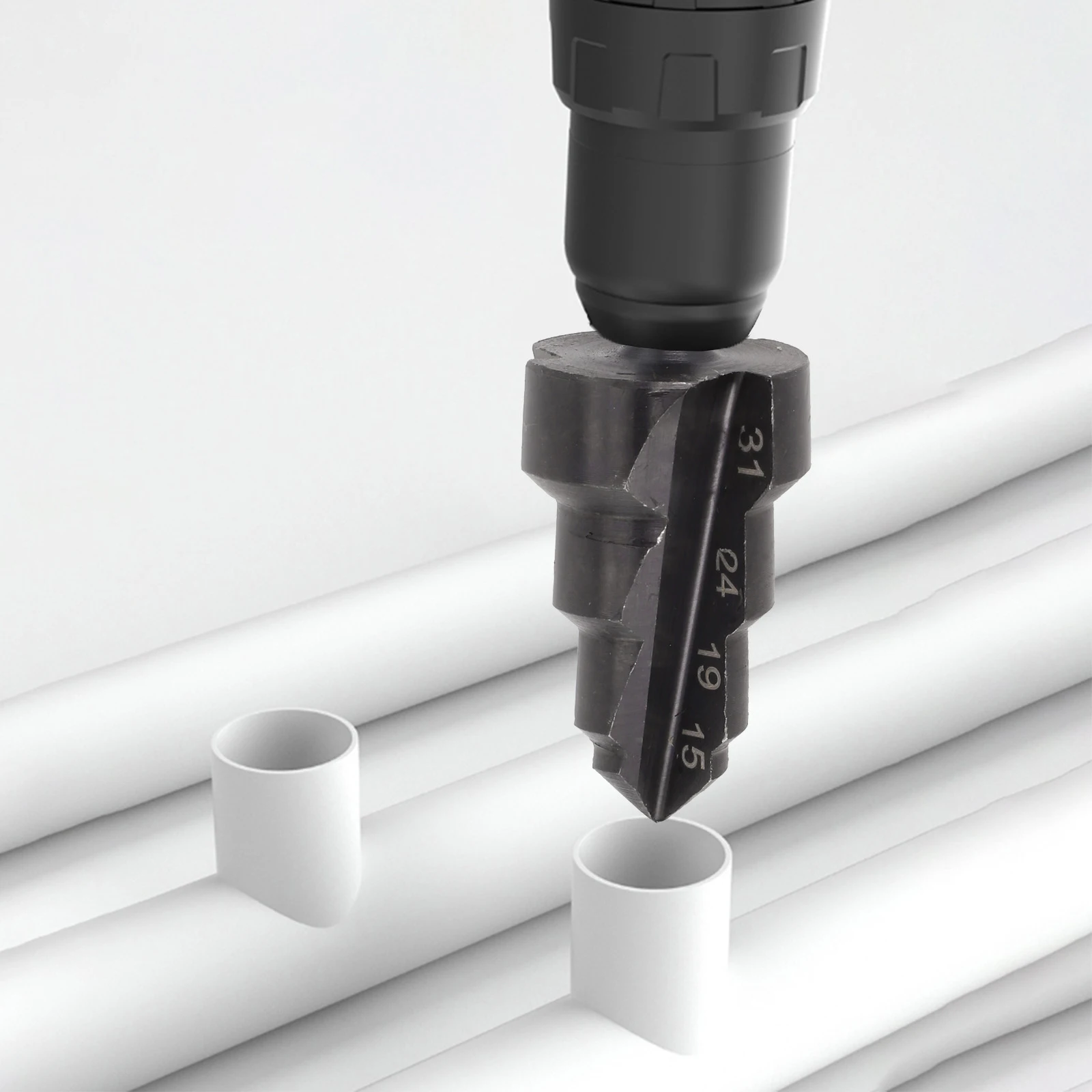PPR ยก1 in 3 Hex Shank PPR Mata Bor การขยายท่อน้ำเจาะเจาะประปา15-31mm ก้าว Mata Bor ขั้นตอนการเปิดเต็มรูปแบบ