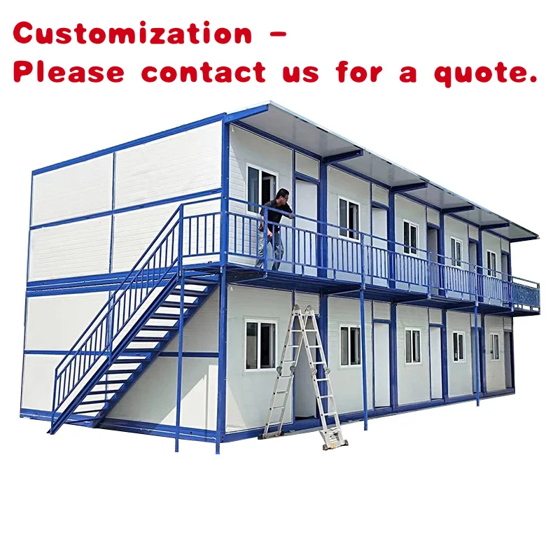 

custom.Two Steel Prefabricated Foldable Expandable House Construction Site Residential Use Aluminum Sand