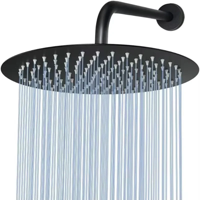 

Chrome Finish Ultra-Thin Stainless Steel Rain Shower Head High Flow Pressure Design Bathroom Faucet Accessory Shower Room