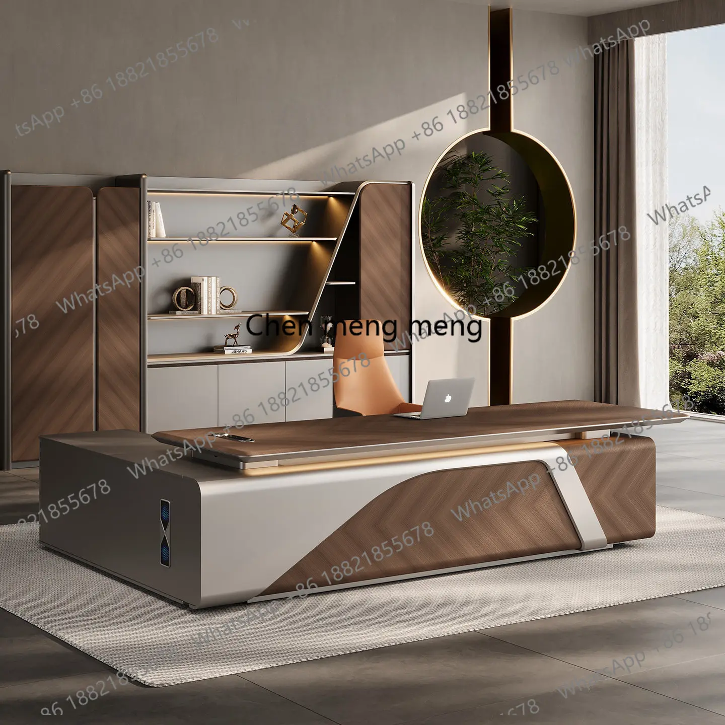 Light luxury high-end desk 2025 new high-end chairperson's office desk and chair combination